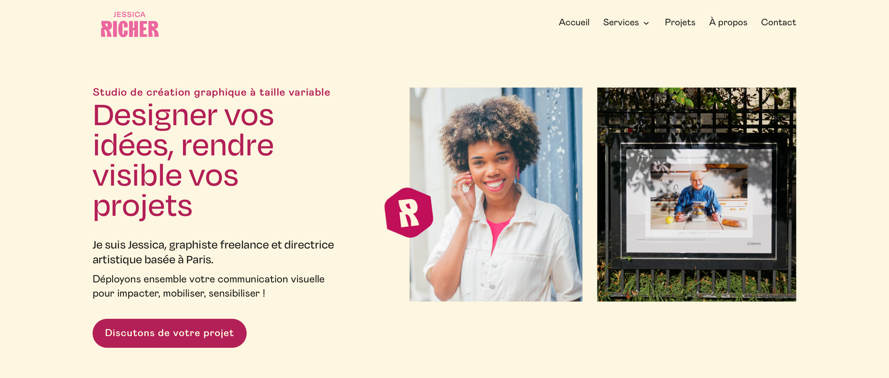 Page Accueil - A Propos - Services